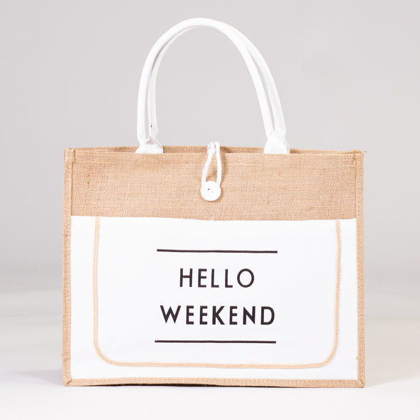 Hello Weekend Tote Bag