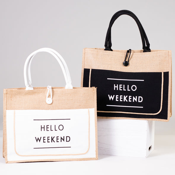 Hello Weekend Tote Bag