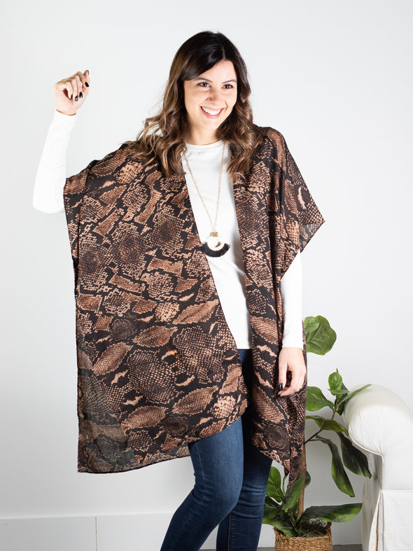 Stop and Stare Kimono - Snakeskin