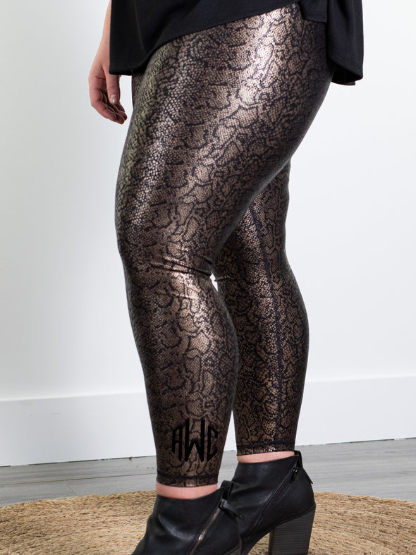 Baby Got Back Leggings - Gold Foil