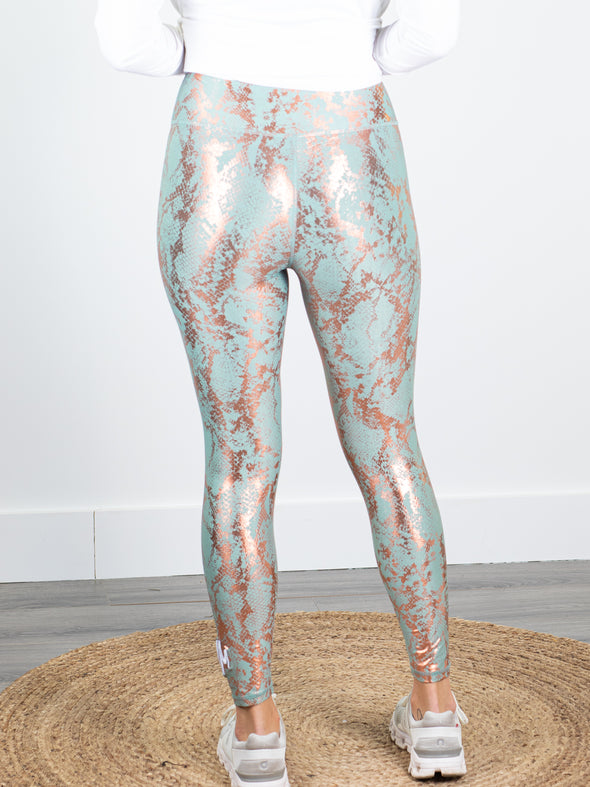 Cold Hearted Snakeprint Leggings - Antique Sage