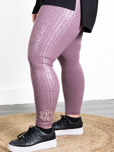 Crocodile Rock Leggings - Purple