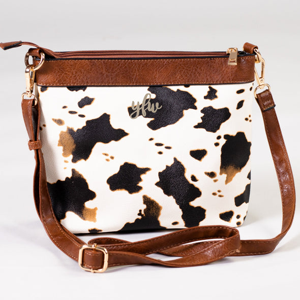 Wildest Dreams Cow Crossbody Bag - Brown