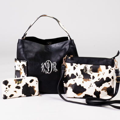 Wildest Dreams Cow Bag Set - Black