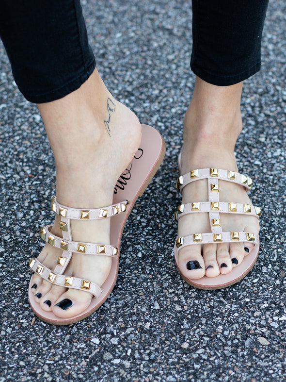 Studded Sandals - Black