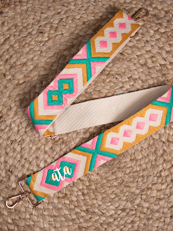 Ready to Go Woven Guitar Strap - Pink