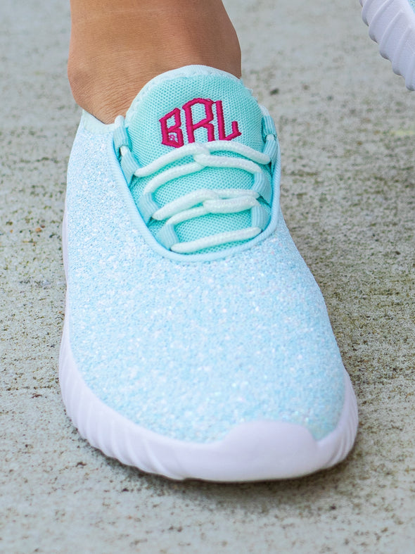 Shine Bright Mint Glitter Sneakers