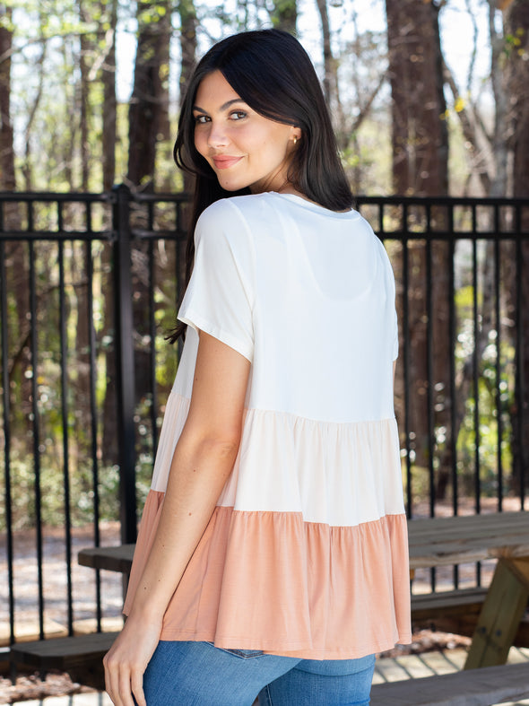 Sweetest Thing 3 Color Top - Apricot