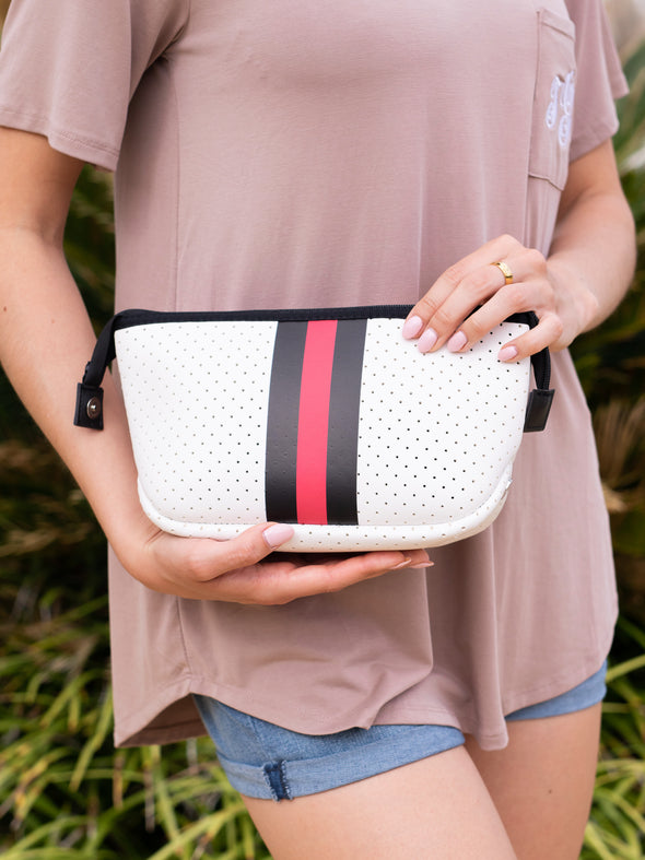 I'll Take You There Neoprene Cosmetic - White Dot