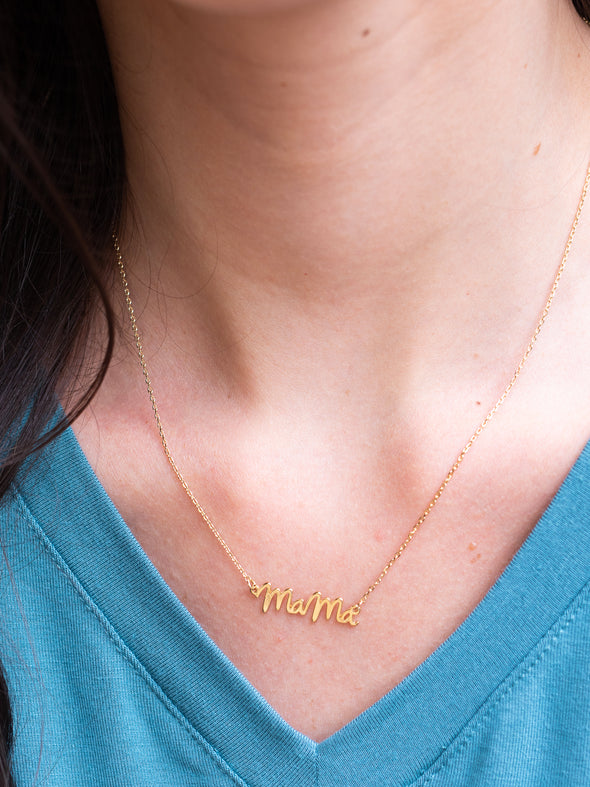 Hey Pretty Mama Necklace- Gold