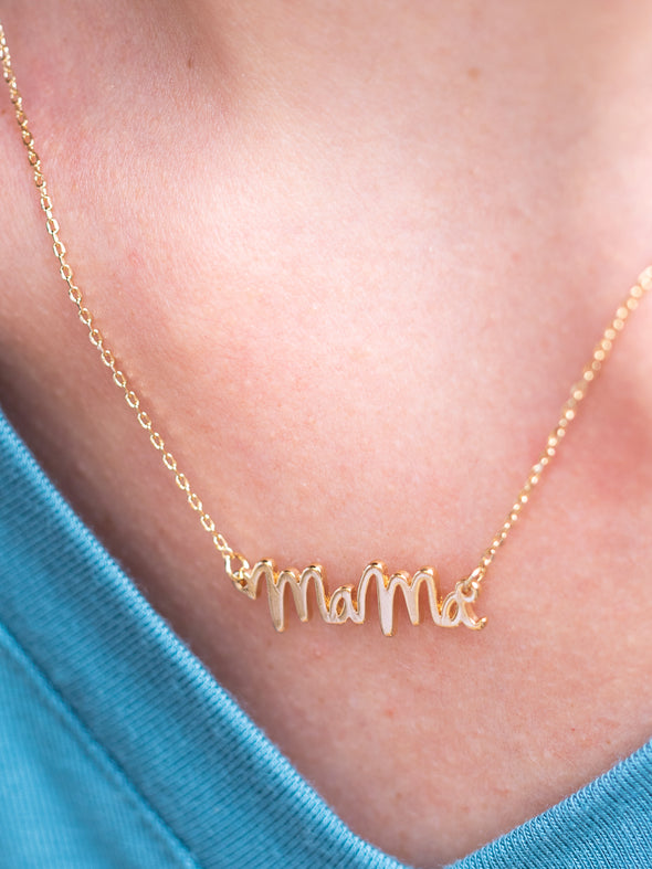 Hey Pretty Mama Necklace- Gold