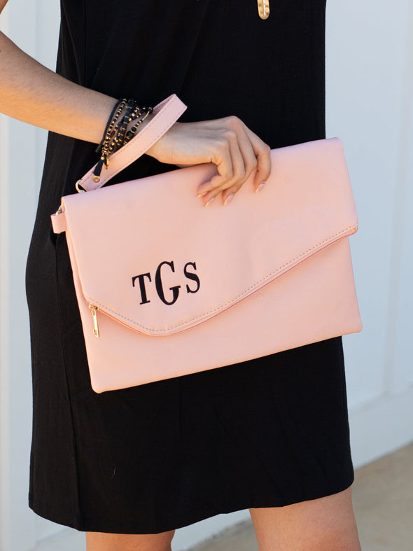 London Calling Foldover Clutch - Blush