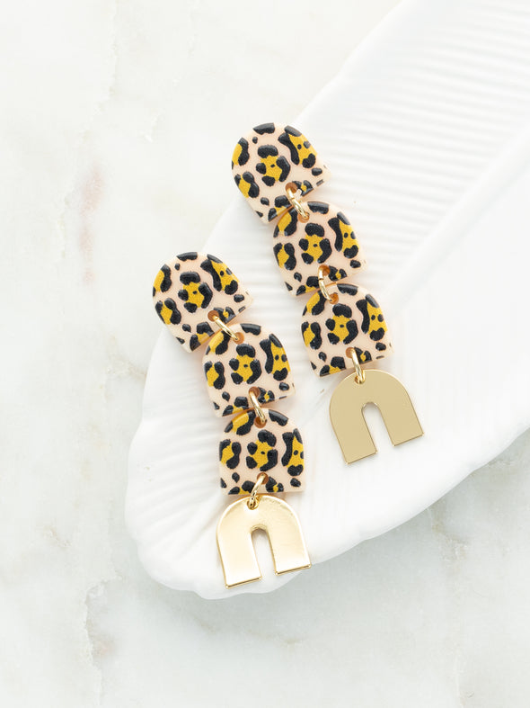 Baby I'm Yours Leopard Drop Earrings