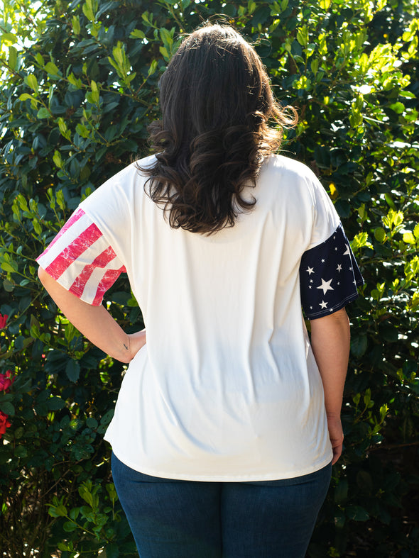 Born In The USA V-Neck Top