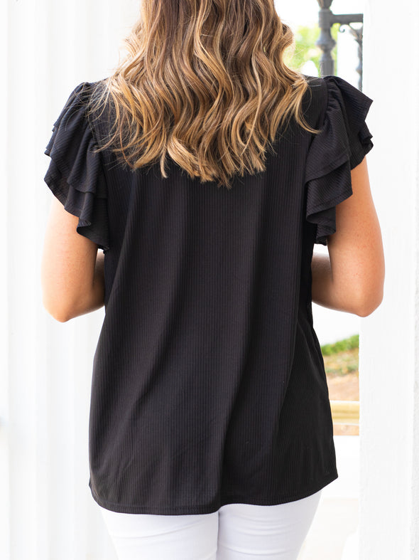 Walk Me Home Top- Black