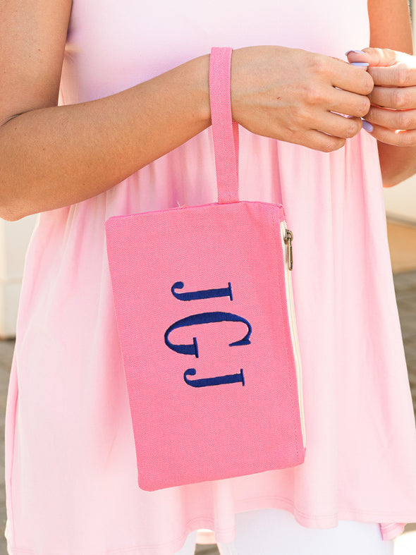 Just The Essentials Cosmetic Bag- Coral