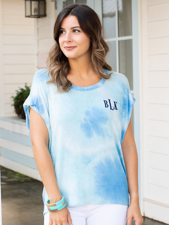 Lovely Day Tie Dye Shirt- Blue