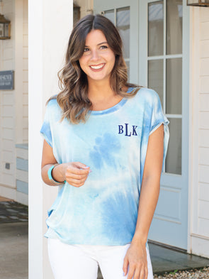 Lovely Day Tie Dye Shirt- Blue