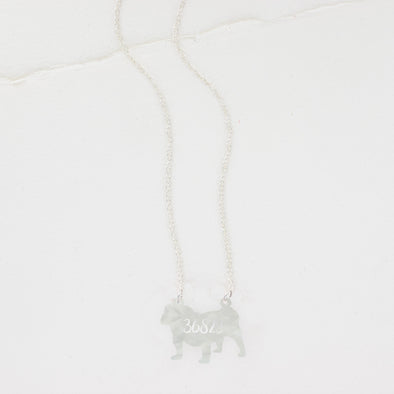 Bulldog Acrylic Necklace