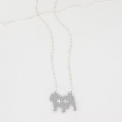 Bulldog Acrylic Necklace