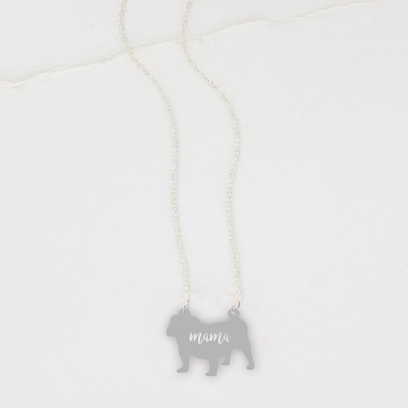 Bulldog Acrylic Necklace