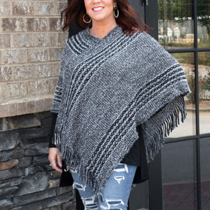 Crisp & Cool Knit Poncho