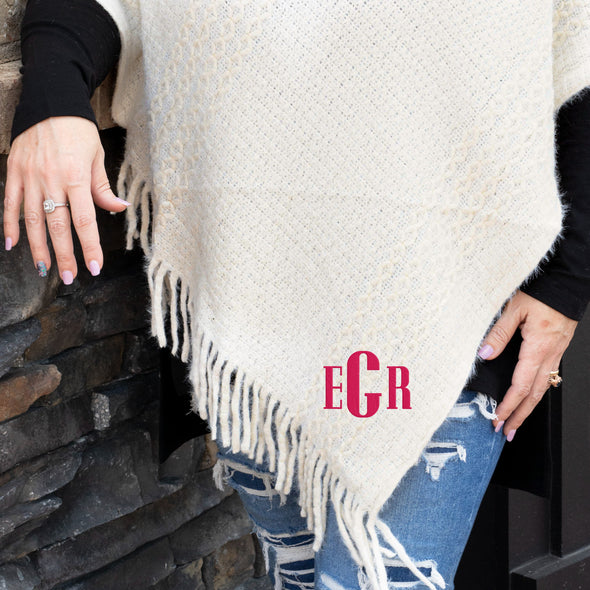 Crisp & Cool Knit Poncho