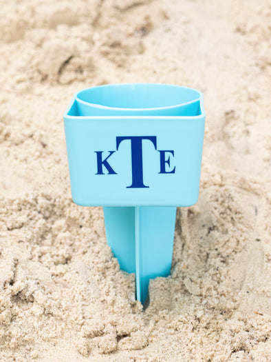 Toes In The Sand Cup Holder - Carolina Blue