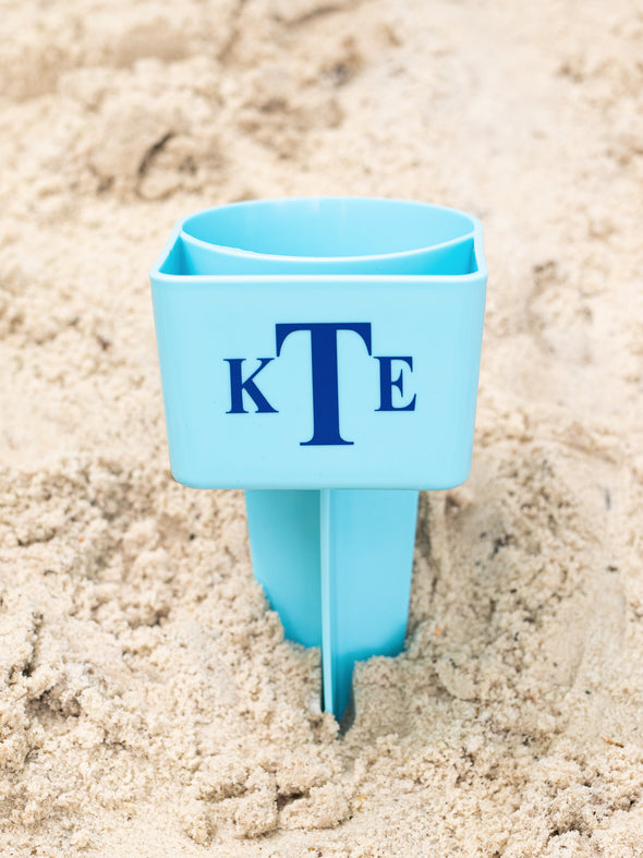 Toes In The Sand Cup Holder - Carolina Blue