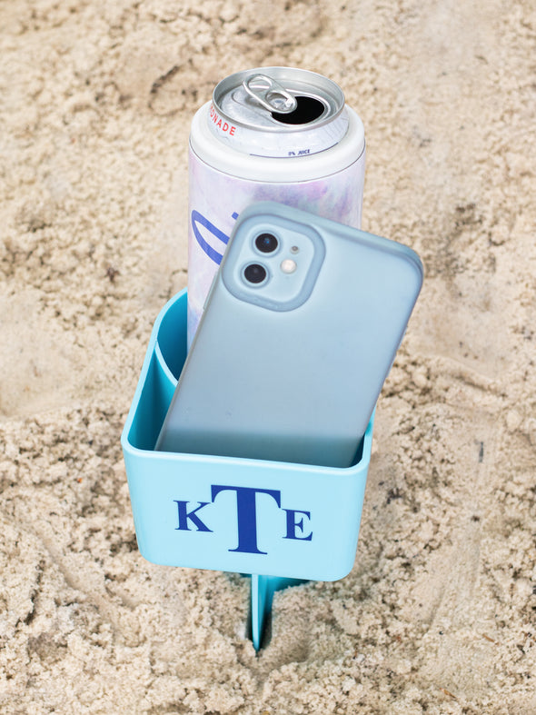 Toes In The Sand Cup Holder - Carolina Blue