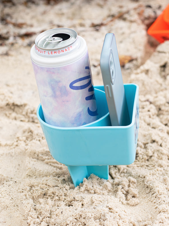 Toes In The Sand Cup Holder - Carolina Blue