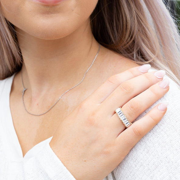 Crystal Halo Ring