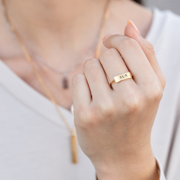 To Be Loved Hand Stamped Ring