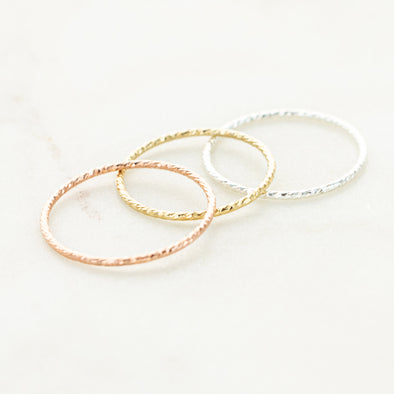 In The Details Stacking Rings - Sparkle Wire