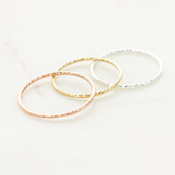 In The Details Stacking Rings - Sparkle Wire