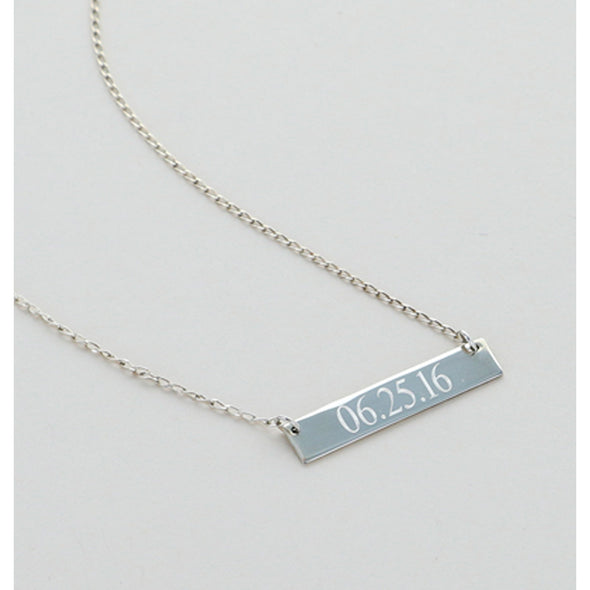 Sterling Silver Bar Necklace