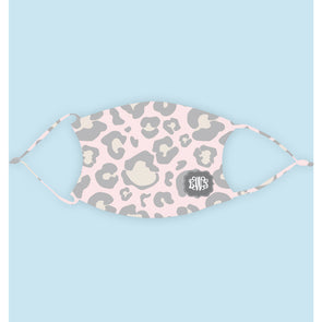 Pink/Grey Leopard Face Mask