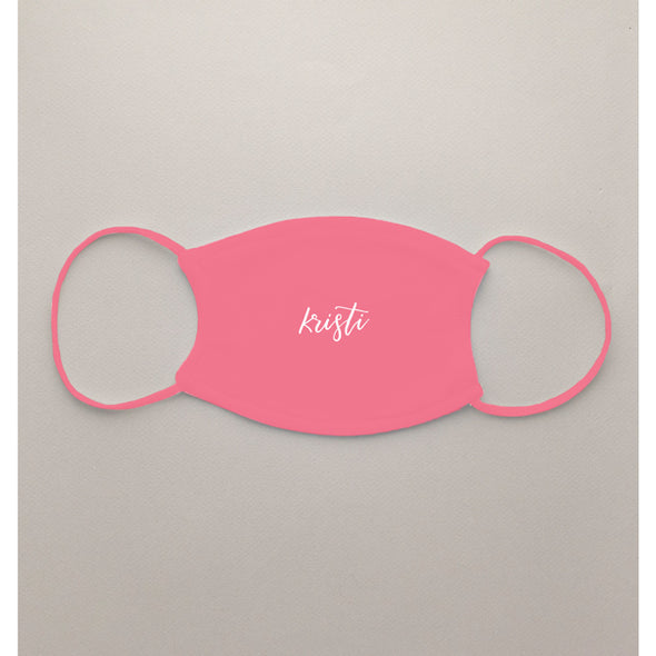 Script Font Face Mask- Kids