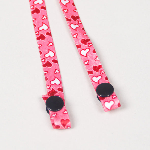 Red & Pink Heart Face Mask Lanyard