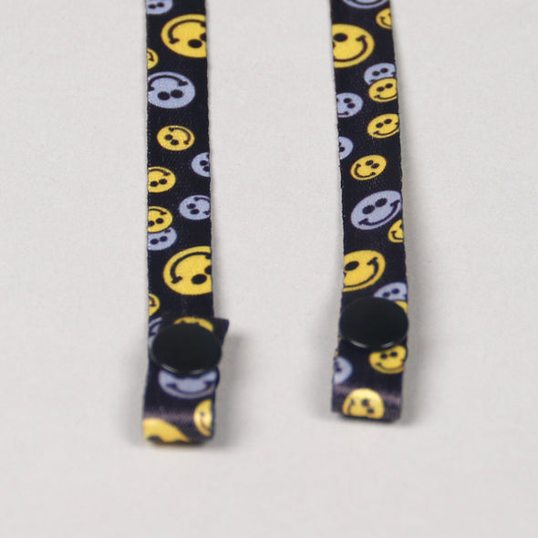 Black & Yellow Smiley Face Mask Lanyard