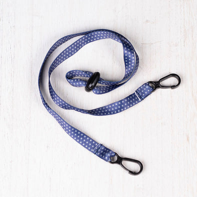 Navy Stars Face Mask Lanyard