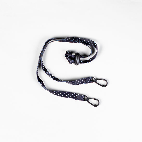 Black and White Polka Dot Mask Lanyard