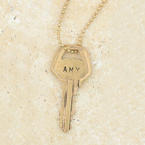 Classic Goldtone You Hold the Key Necklace