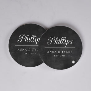 Family Name Chalk Board Coasters