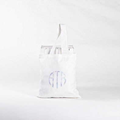 Small Tie Dye Circle Monogram Tote