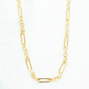 Let's Get Together Necklace- Goldtone