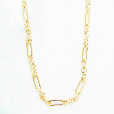 Let's Get Together Necklace- Goldtone