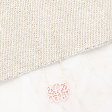 Acrylic Monogram Necklace - 1.5"