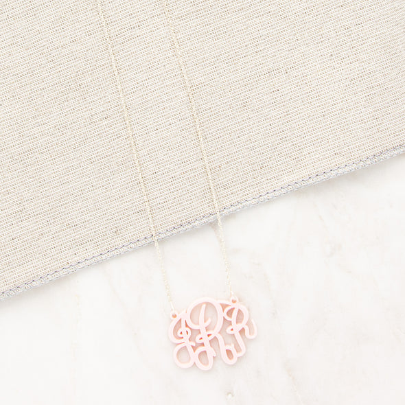 Acrylic Monogram Necklace - 1.5"