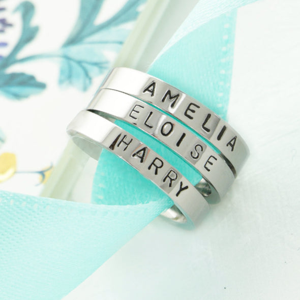 Banded Together Stamped Ring